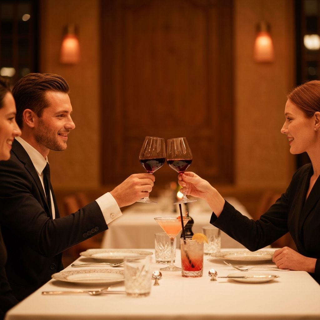 Sophisticated drinking scene